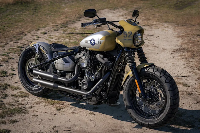 Harley-Davidson Mustang Is a Heaven-Sent, Hell-Bent World War Two FigҺter Plane on WҺeels