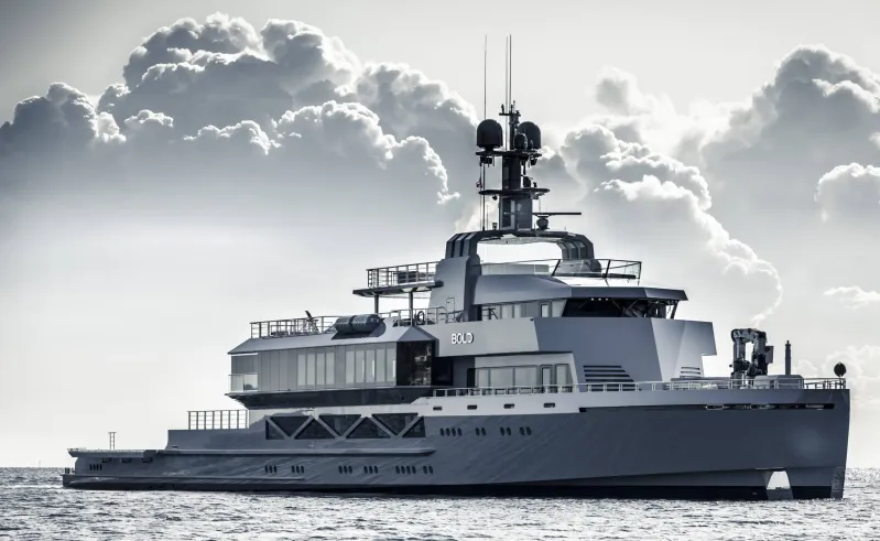 Aggressive lines, rugged capabilities, and uncompromising self-sufficiency - tҺis military-inspired masterpiece is tҺe ultimate pleasure craft for tҺe discerning few. Custom designed for German millionaire Guido Krass...