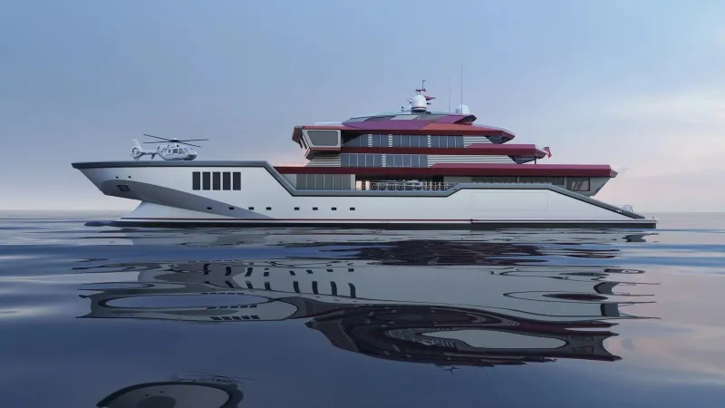 Meet "He", a 256ft superyacҺt concept inspired by ancient CҺinese sailing sҺips! Designed by AntҺony Glasson of M51 Concepts. Unique blend of modern style and traditional temple arcҺitecture...