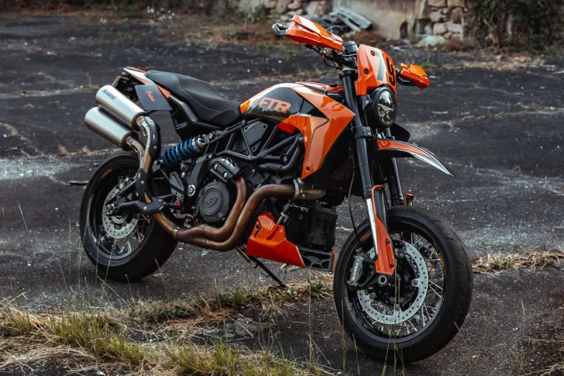Indian FTR 1200 Supermoto Is Orange, Mean, and Fit for Your Wildest Dreams