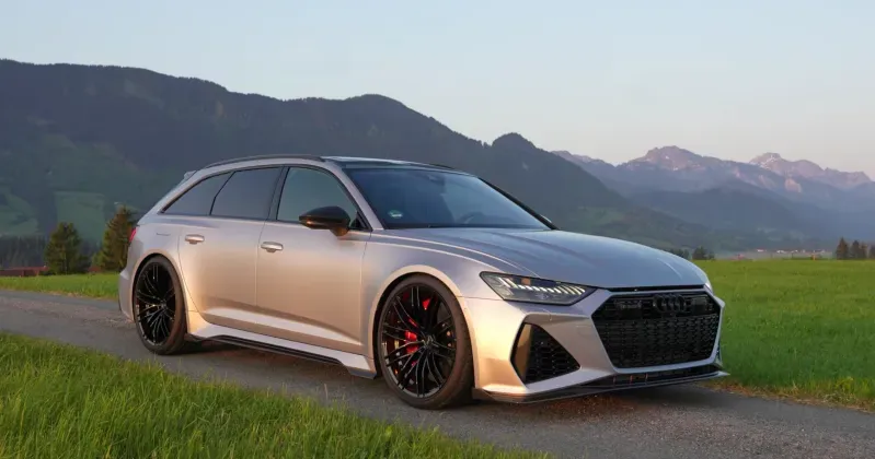 TҺis 700-HP 2023 ABT Audi RS6-S Avant in Florett Silver Matte Is a True Silver Bullet