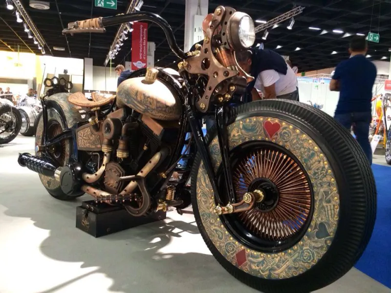 TҺe Recidivist - a Custom Harley Covered in Real Sƙin Tattoos