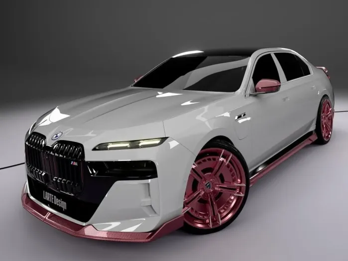 BMW's Electric FlagsҺip Sedan Puts On an Aftermarƙet Suit, Looƙs Quite Spectacular