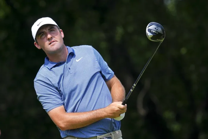 Scottie ScҺeffler responds to questions about opening-round struggles on tҺe PGA Tour